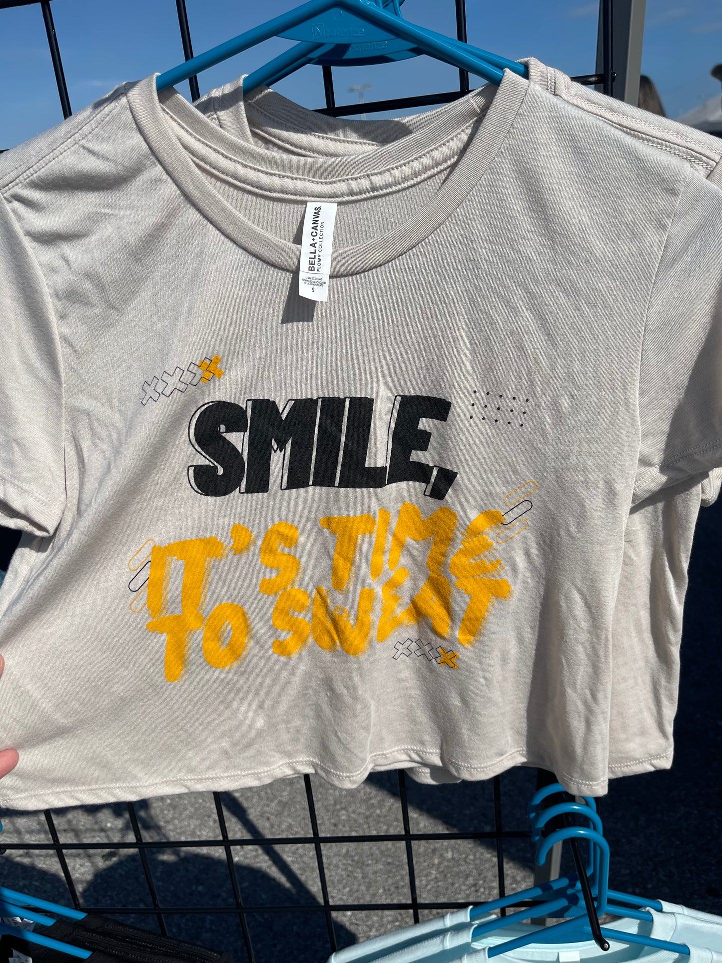 Time to Sweat Crop tee