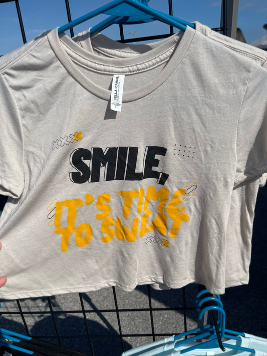 Time to Sweat Crop tee