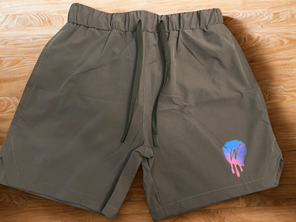 Mens grey workout shorts